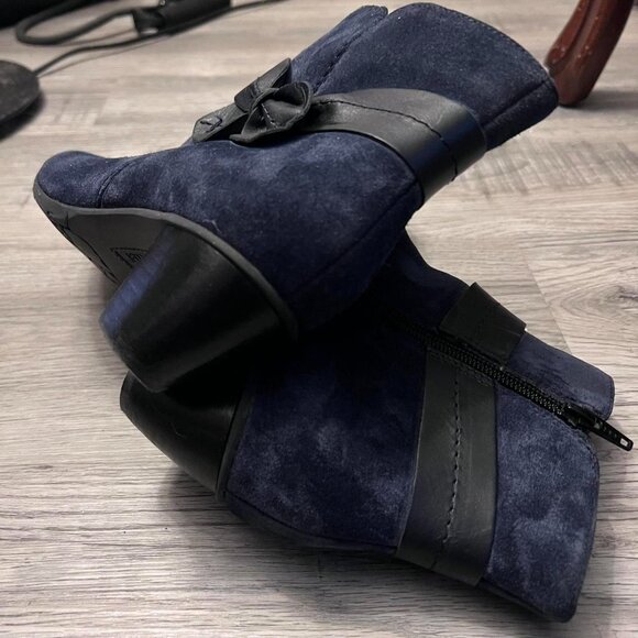 Hotter Comfort Concept Blue Suede Ankle Booties Size 8 - Picture 8 of 8